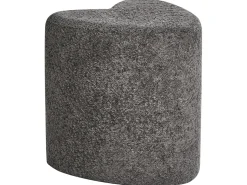 Hot Beliani Pouf SCOTIA Ciniglia scuro Grigio