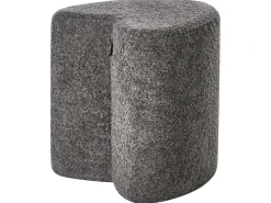Hot Beliani Pouf SCOTIA Ciniglia scuro Grigio
