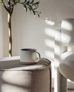 Outlet Beliani Pouf SEDONA Lino sintetico Beige