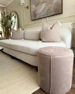 Online Beliani Pouf SEDONA Velluto Tortora Beige