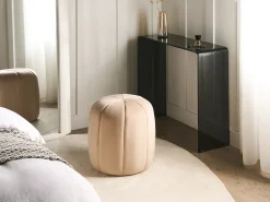 Sale Beliani Pouf SELBY Velluto Beige
