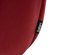 Beliani Pouf SELBY Velluto scuro Rosso
