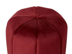Beliani Pouf SELBY Velluto scuro Rosso