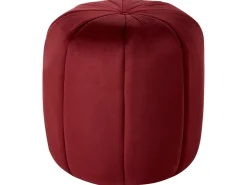Beliani Pouf SELBY Velluto scuro Rosso