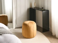 Outlet Beliani Pouf SELBY Velluto Senape Giallo