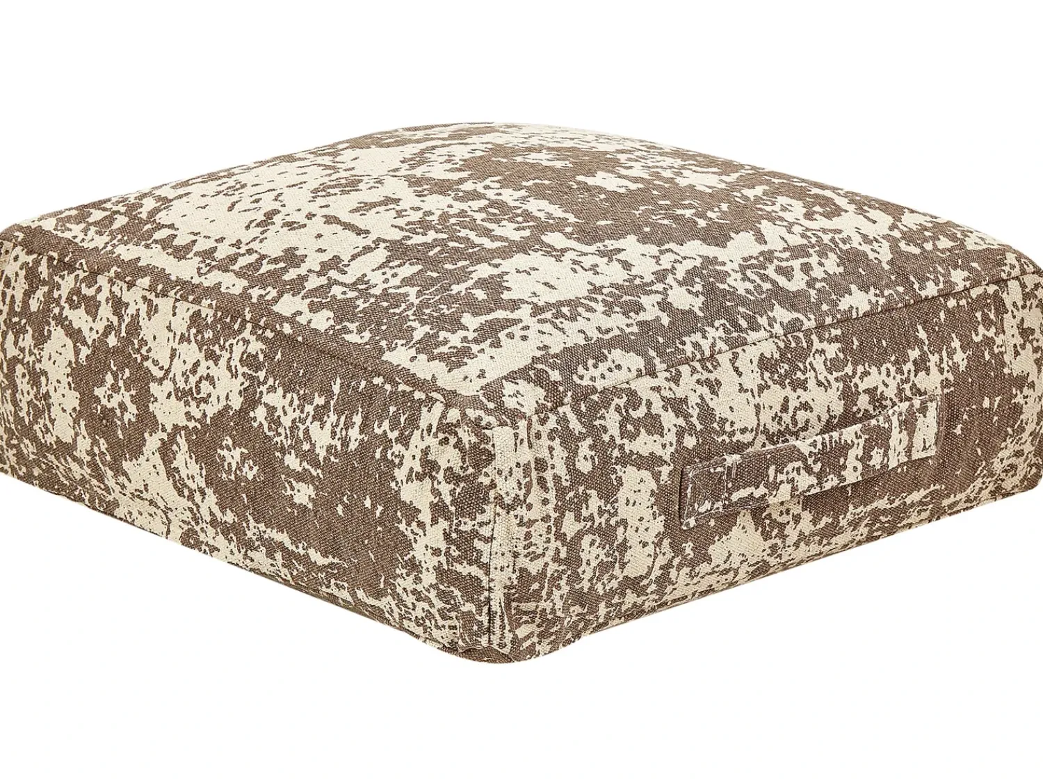 Clearance Beliani Pouf SHASA Cotone Beige Beige Marrone