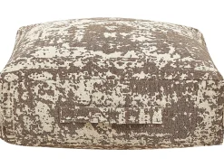 Clearance Beliani Pouf SHASA Cotone Beige Beige Marrone