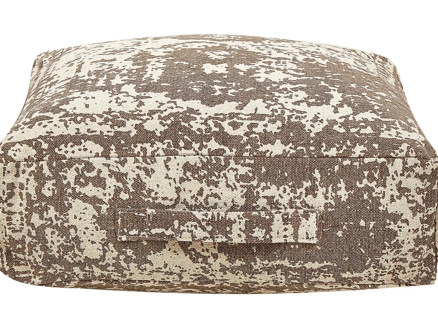 Clearance Beliani Pouf SHASA Cotone Beige Beige Marrone