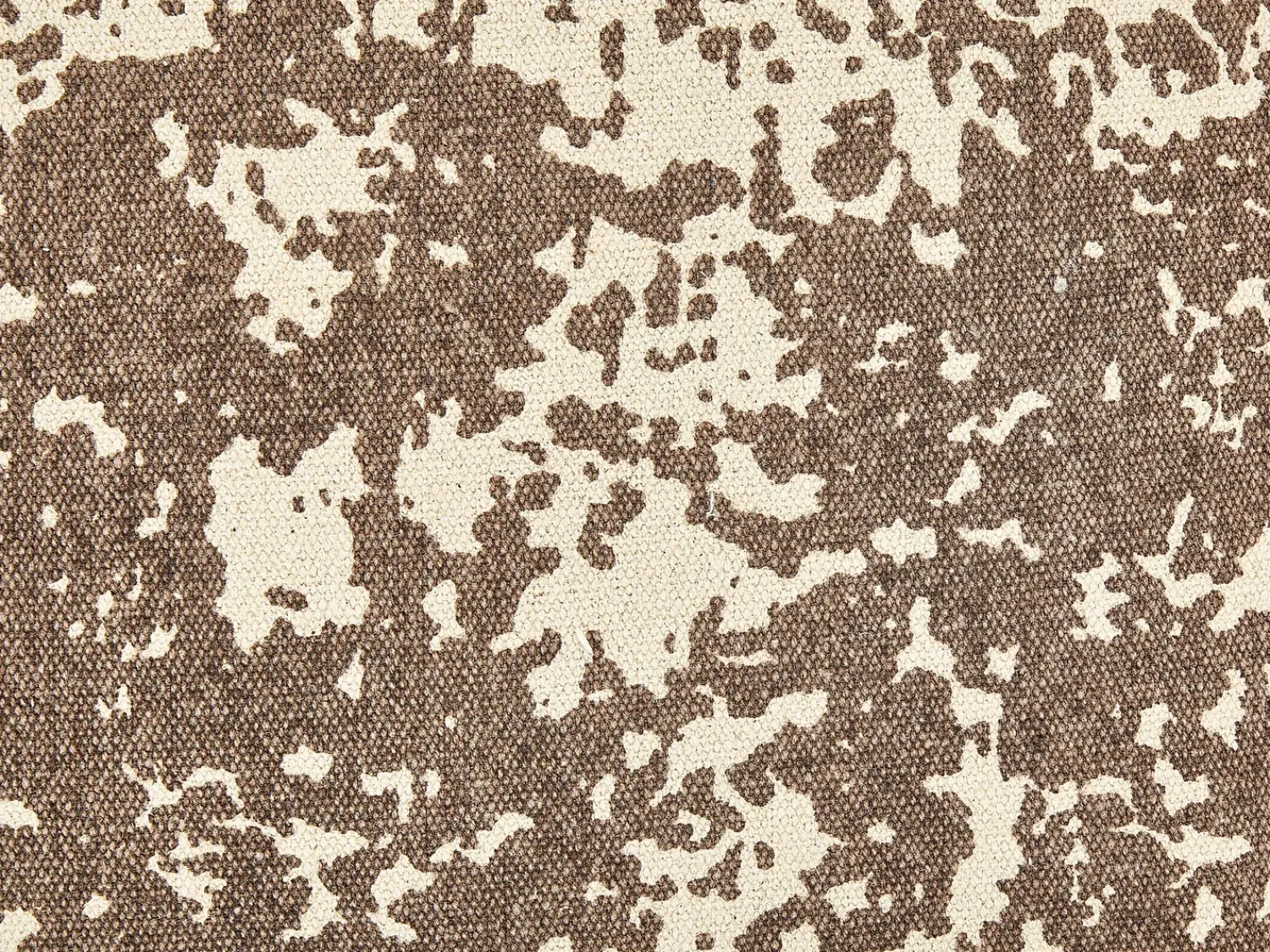 Clearance Beliani Pouf SHASA Cotone Beige Beige Marrone