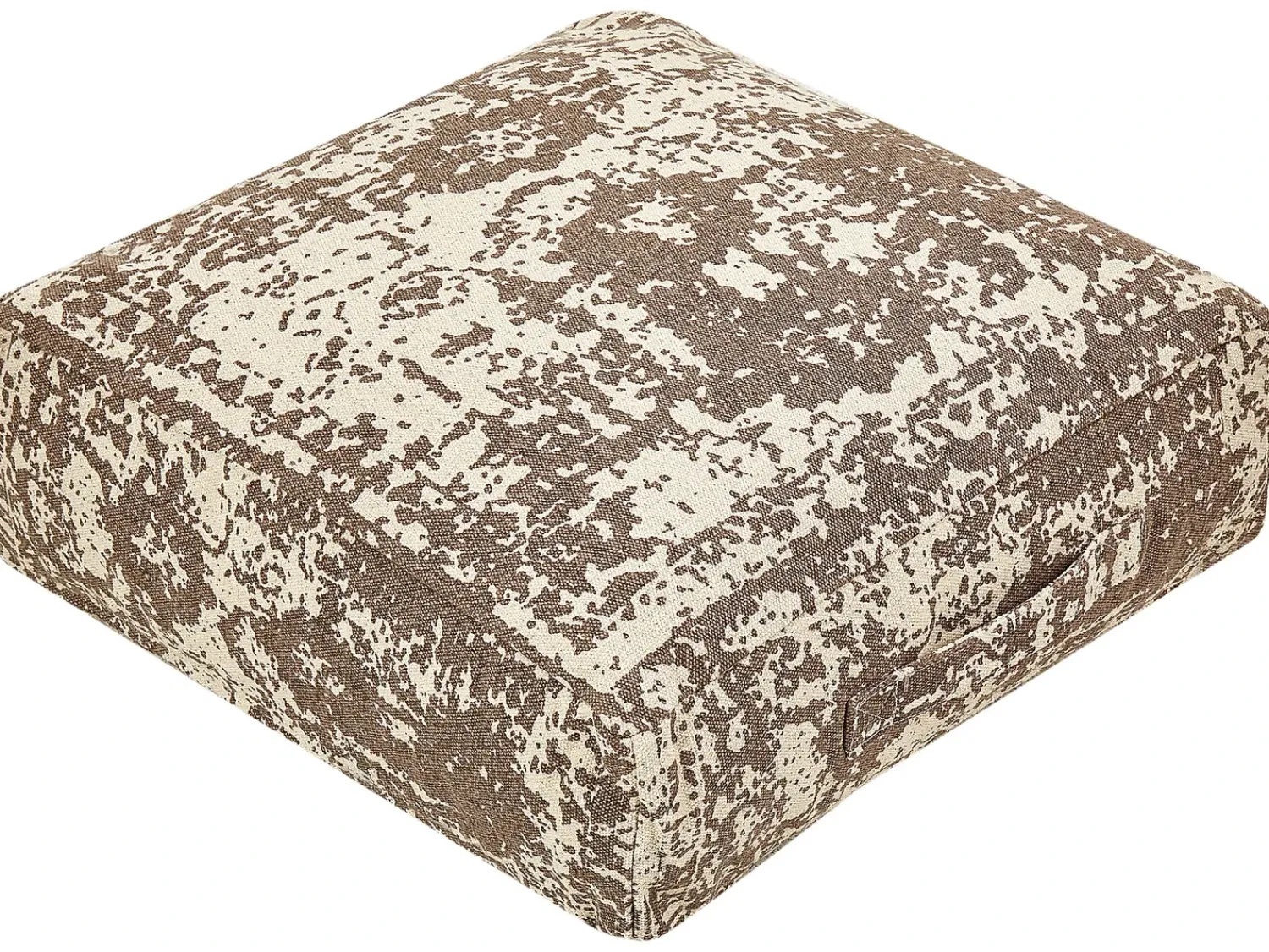 Clearance Beliani Pouf SHASA Cotone Beige Beige Marrone