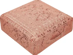 Best Beliani Pouf SHASA Cotone chiaro Rosso