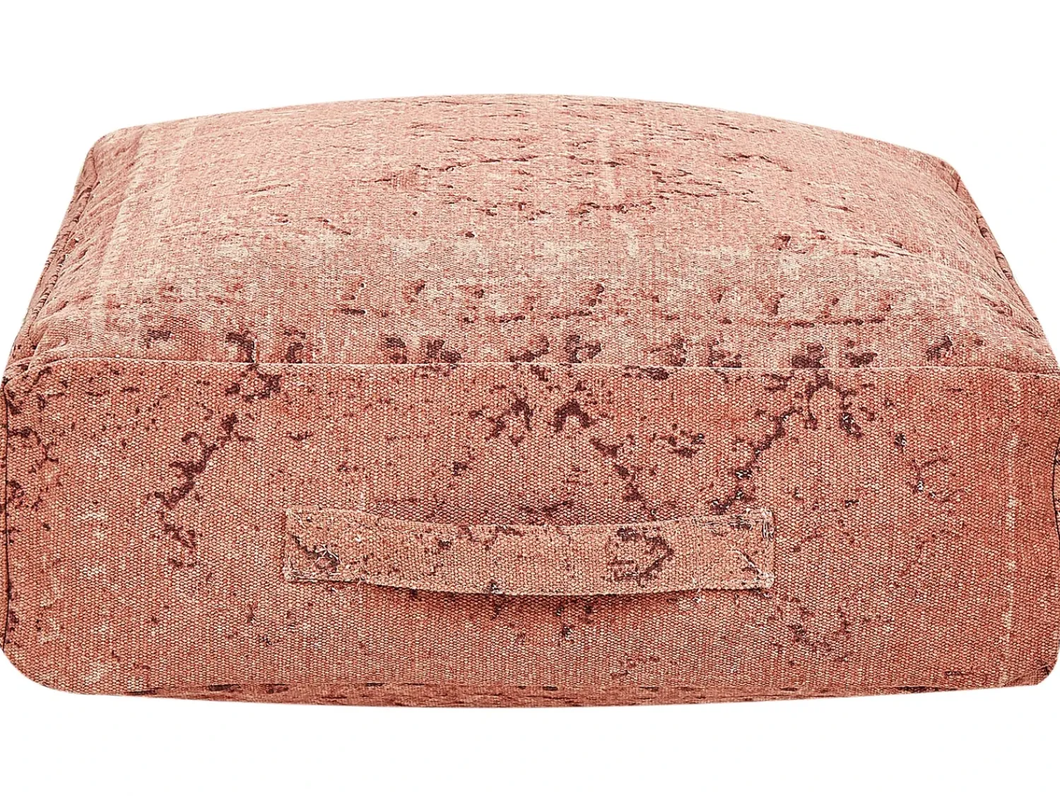 Best Beliani Pouf SHASA Cotone chiaro Rosso