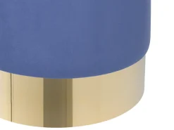 Beliani Pouf SOPHIA Velluto Blu marino Oro Blu