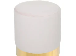Best Beliani Pouf SOPHIA Velluto Rosa Rosa Oro