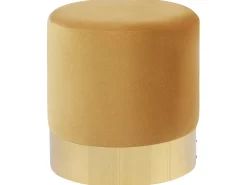 Outlet Beliani Pouf SOPHIA Velluto Senape Giallo Oro