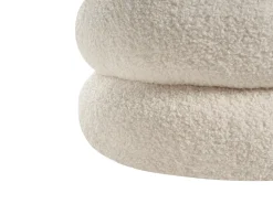 Sale Beliani Pouf SUMPTER Bouclé sporco Bianco