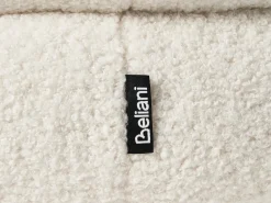 Sale Beliani Pouf SUMPTER Bouclé sporco Bianco