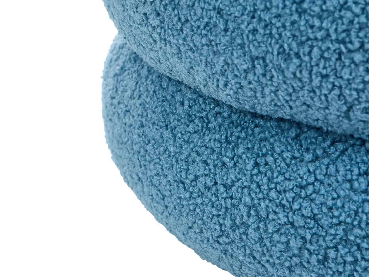 Clearance Beliani Pouf SUMPTER Bouclé Blu