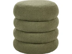 Discount Beliani Pouf SUMPTER Bouclé Verde