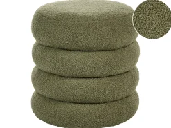 Discount Beliani Pouf SUMPTER Bouclé Verde
