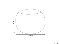 Discount Beliani Pouf TAKHABI Lana Bianco
