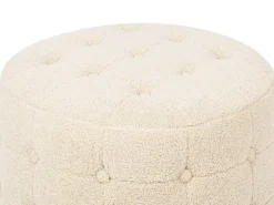 Hot Beliani Pouf TAMPA Bouclé Beige