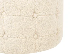 Hot Beliani Pouf TAMPA Bouclé Beige