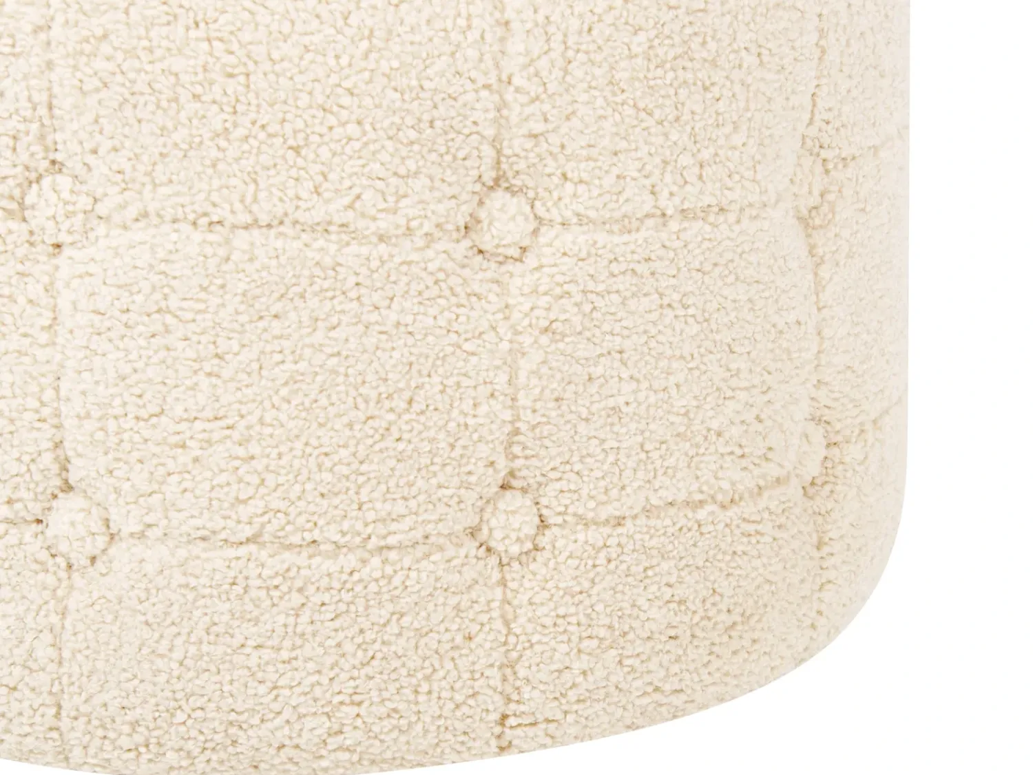 Hot Beliani Pouf TAMPA Bouclé Beige