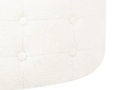 Beliani Pouf TAMPA Bouclé Bianco