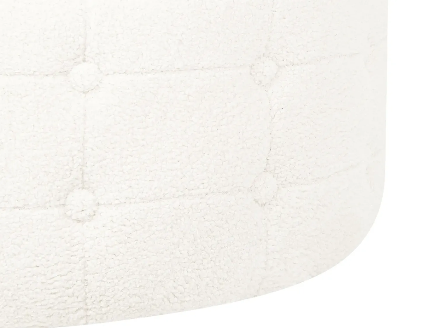 Beliani Pouf TAMPA Bouclé Bianco