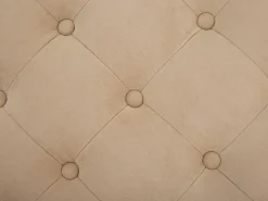 Hot Beliani Pouf TAMPA Velluto sabbia Beige
