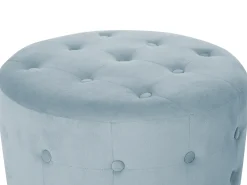 Sale Beliani Pouf TAMPA Velluto chiaro Grigio