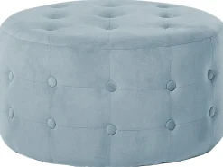 Sale Beliani Pouf TAMPA Velluto chiaro Grigio