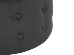 Beliani Pouf TAMPA Velluto Nero