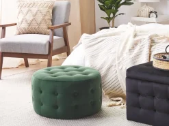 Best Beliani Pouf TAMPA Velluto scuro Verde