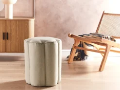 Clearance Beliani Pouf TAPPEN Lino sintetico Beige