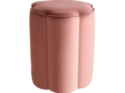 Hot Beliani Pouf TAPPEN Velluto Rosa