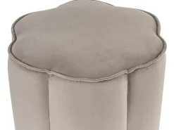 Outlet Beliani Pouf TAPPEN Velluto Tortora Beige