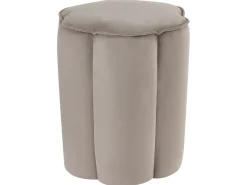 Outlet Beliani Pouf TAPPEN Velluto Tortora Beige