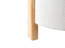 Outlet Beliani Pouf TERRY Ciniglia Bianco sporco Bianco Marrone