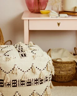 Online Beliani THONDI Cotone Beige Beige Nero