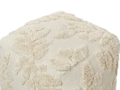 Online Beliani Pouf Trapuntato MULTAN Cotone Beige