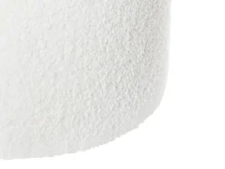 Clearance Beliani Pouf Trapuntato RIDDLE Bouclé sporco Bianco
