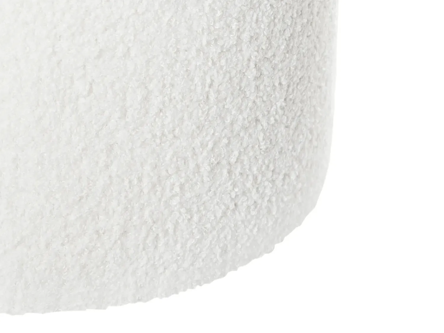 Clearance Beliani Pouf Trapuntato RIDDLE Bouclé sporco Bianco