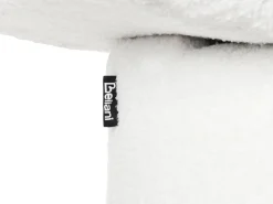 Clearance Beliani Pouf Trapuntato RIDDLE Bouclé sporco Bianco