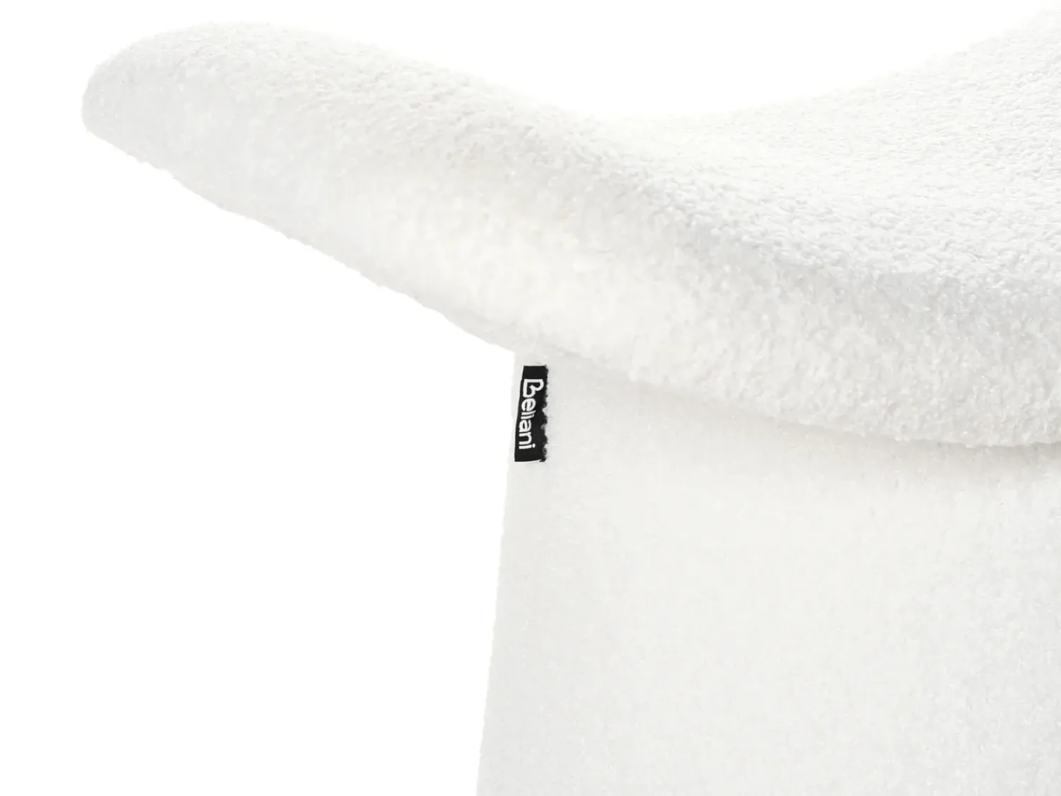 Clearance Beliani Pouf Trapuntato RIDDLE Bouclé sporco Bianco