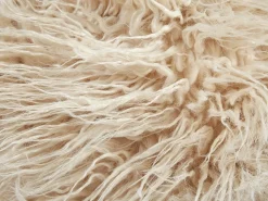 Clearance Beliani Pouf TUKKI Finta pelliccia chiaro Beige