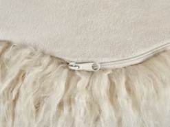 New Beliani Pouf TUKKI Finta pelliccia chiaro Beige