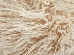 New Beliani Pouf TUKKI Finta pelliccia chiaro Beige