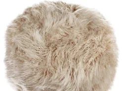 Hot Beliani Pouf TUKKI Finta pelliccia Beige